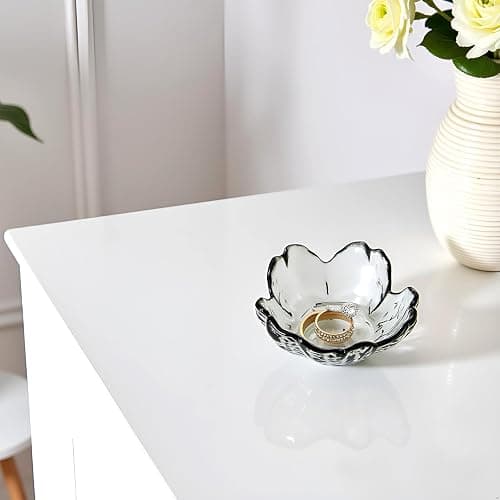BIHOIB Crystal Black Flower Ring Dish Jewelry Tray thumbnail 5