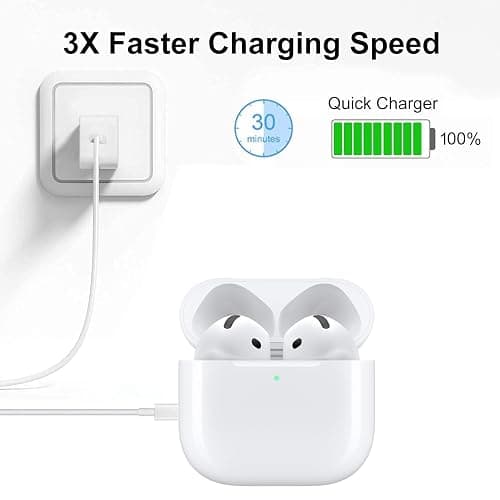 AirPods Pro Charger Cable [MFI Certification], Charging Power Cord AirPods (2nd/3nd Generation) Wireless Earbuds, AirPod Max Wireless Over-Ear Headphones, iPhone 14/13/12 Charging Power Cord (3.3FT) thumbnail 3