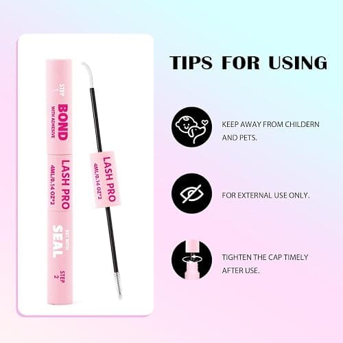 SY-SHUYING White Lash Bond and Seal for Eye lash Cluster, Long Lasting, Waterproof, 72H Super Hold Glue, 2-in-1 for Sensitive Eyes, Non Irritating, DIY Lash Cluster Kit 4ML+4ML thumbnail 5