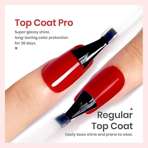 Vishine Top Coat- 15ML No Wipe Top Coat Gel Nail Polish High Gloss Shine Finish Long Lasting Home DIY Professional Manicure thumbnail 2