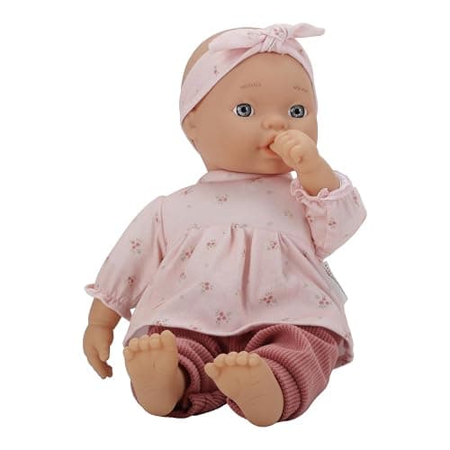 Little Dutch Babypuppe Puppe Lily 6-teiliges-Set (Puppenkleidung, Schnuller und Trinkflasche) Blaue Augen und Weichkörper - 36 cm - ab 18 Monaten thumbnail 3