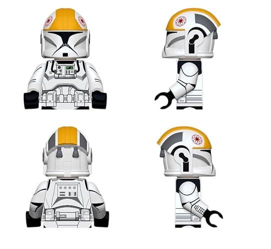 Phase 1 Clone Pilot Troopers 10pcs Troopers Army Building figs Set Battle Pack with Accessories White thumbnail 3