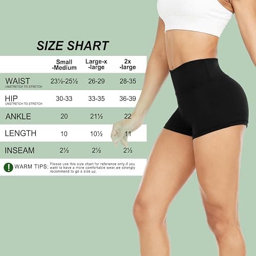Women's 3"/5" High Waisted Biker Shorts - Spandex Yoga, Workout, Cycling, Volleyball, Dance | Athletic Booty Shorts thumbnail 6