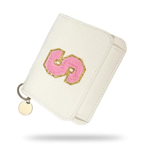 Girls Wallet, Initial Women's Wallets, White Small Wallet for Kids with 5 Card Slots Holder, Personalised Purses Gifts for Girls and Women, Birthday Gift, Christmas Gifts, Travelling Wallets Gift - Image 1