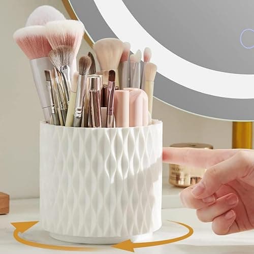 Make Up Organiser 360° Rotatable Makeup Brush Storage,Multi-Functional Pen Holder for Desk, Makeup Brush Holder for Lipsticks, Comb Dressing Table thumbnail 3