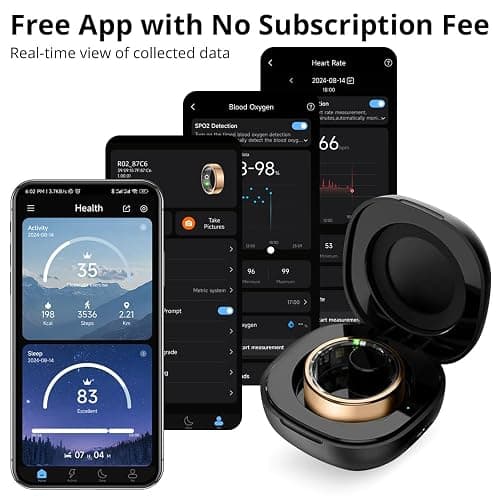 COLMI R02 Smart Ring, a Smart Ring for Women and Men, with a Charging case, Supports Heart Rate, Blood Oxygen, Sleep Health Monitoring, and Sports Tracking Ring. (Rose Gold, 7#) thumbnail 7