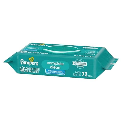 Pampers Baby Wipes, Complete Clean Baby Fresh Scented Wipe, Gently Cleans Head to Toe, 72 Total (1 Flip-Top Packs) thumbnail 10