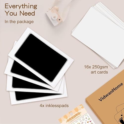 4pc Large Baby Hand and Footprint Kit– Inkless Clean Touch Ink Pad for Keepsake Footprints, Paw Prints, Mess-Free Ink Pad for Newborns and Pets with 16 White Cards(Jet Black.L) thumbnail 4