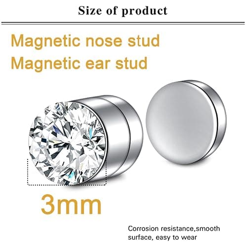 MODRSA Fake Nose Ring Hoop Fake Septum Fake Nose Ring Fake Septum Nose Ring Fake Nose Piercing Fake Nose Ring Stud Double Fake Noe Rings for Women Men thumbnail 2
