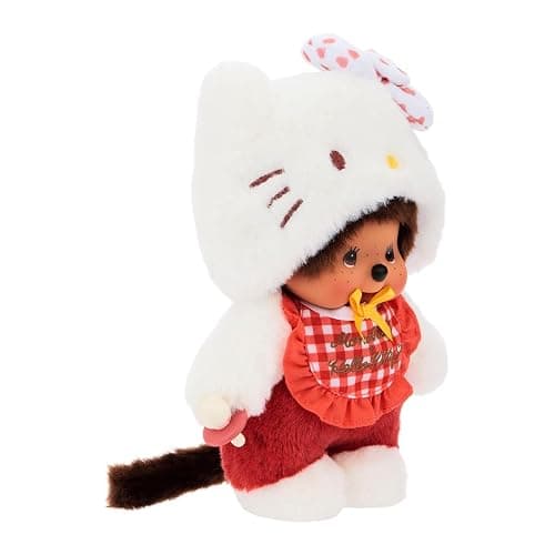 Monchhichi x Hello Kitty Costume Plush Doll - 8" Standing Monchhichi thumbnail 4