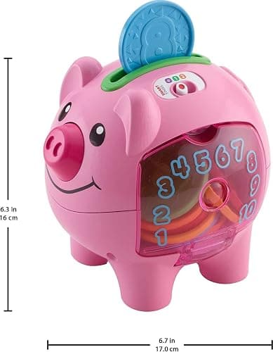 Fisher-Price Baby & Toddler Toy Laugh & Learn Smart Stages Piggy Bank with Educational Songs & Phrases for Infants Ages 6+ Months (Amazon Exclusive) thumbnail 6