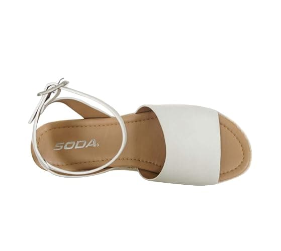 Soda Topic Open Toe Buckle Ankle Strap Espadrilles Flatform Wedge Casual Sandal thumbnail 3