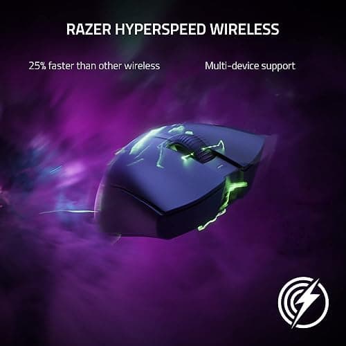 Razer DeathAdder V3 Pro Wireless Gaming Mouse: 64g Lightweight Ergonomic - 30K DPI Optical Sensor - Gen-3 Optical Switches - 8 Programmable Controls - Up to 90 Hr Battery - White thumbnail 7