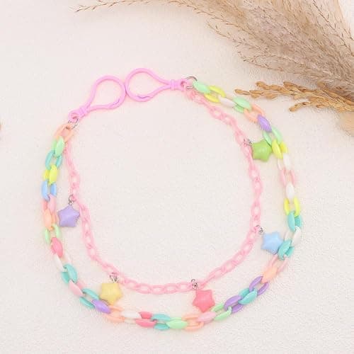 Y2k Cute Rainbow Stars Charm Acrylic Pants Trousers Chain for Women Men Lovely Colorful Star Layered Creative Rock Wallet Belt Pocket Waist Jeans Belly Chains Candy Color Backpack Body Accessories thumbnail 5