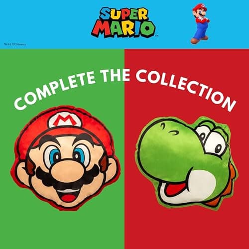 Nintendo Super Mario Yoshi Gaming Bedding Super Soft Plush Decorative Pillow, One Size, (Officially Licensed Product) by Franco thumbnail 6