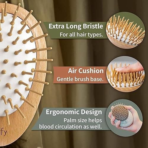 Uffy Acubrusher – 24K Gold-Plated Gua Sha Hair Brush | Ergonomic Scalp Massager for Dandruff & Hair Growth | For All Hair Types | Ideal Gift Choice in Violet Purple thumbnail 7