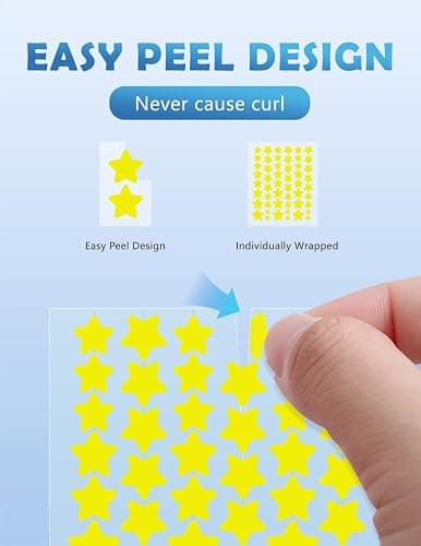 Dr. Zitacne Pimple Patches for Face, Star Hydrocolloid Acne Patches Professional 255 ct. 5 Colors & 5 Sizes(8/10/12/14/16mm) Suit Various Blemish, Cute Spot Stickers Invisible Zit Absorbing, Tea Tree thumbnail 3