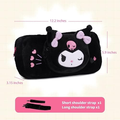 Kuitmor Fuzzy Crossbody Bag Compatible with Switch/OLED and Other Little Accessories, Large Capacity Switch Travel Carrying Case with 2 Removable Shoulder Strap thumbnail 7