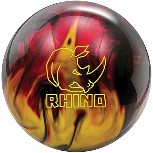 Brunswick Rhino Bowling Ball, Red/Black/Gold, 14 lb - Image 1