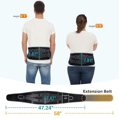 Comfytemp Cordless Heating Pad with Massager for Back Pain Relief, Portable Lower Back Massager FSA Eligible HSA Rechargeable, Birthday Christmas Gifts for Women Men Mom Dad Seniors 3 Heat 30 Auto-Off thumbnail 5
