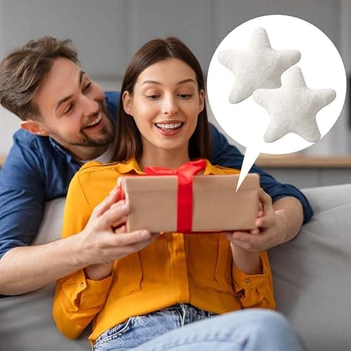 SORAYUXI Plush Star Pillow 40x40CM,2 Pack Soft Fluffy Star Stuffed Cushion Decorative Pillow,Cute Fuzzy Throw Pillows for Bedroom, Living Room, Sofa, Bed, Chair Decor thumbnail 6