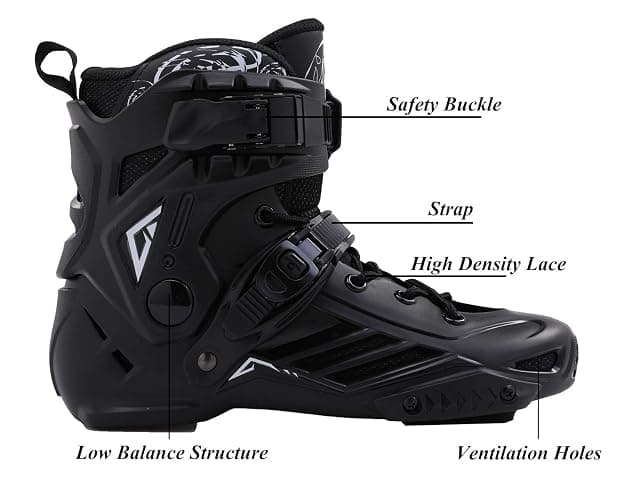 LIKU Black Inline Skates Unisex thumbnail 3