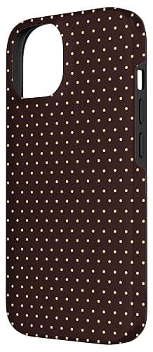 Butter Yellow Brown Tiny Polka Dot Boho Vintage Aesthetic Case for iPhone 14 thumbnail 2