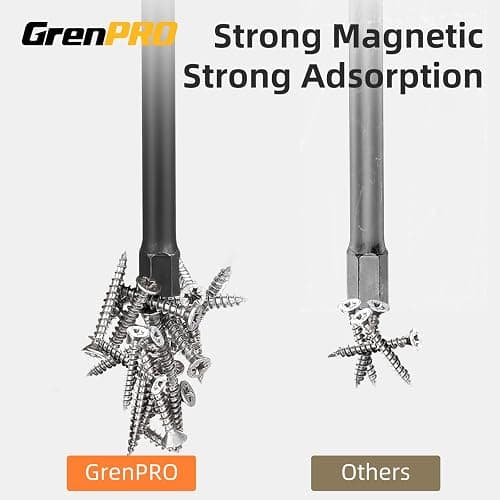 GRENPRO Allen Wrench Drill Bit Set 22pcs Hex Bit Set，Impact Driver Bit Set，Screwdriver Bit Set，Allen Wrenches Sets，Allen Socket Set，4" Long Metric&SAE 1/4" Hex Shank Magnetic Allen Key Drill Bits Sets thumbnail 3