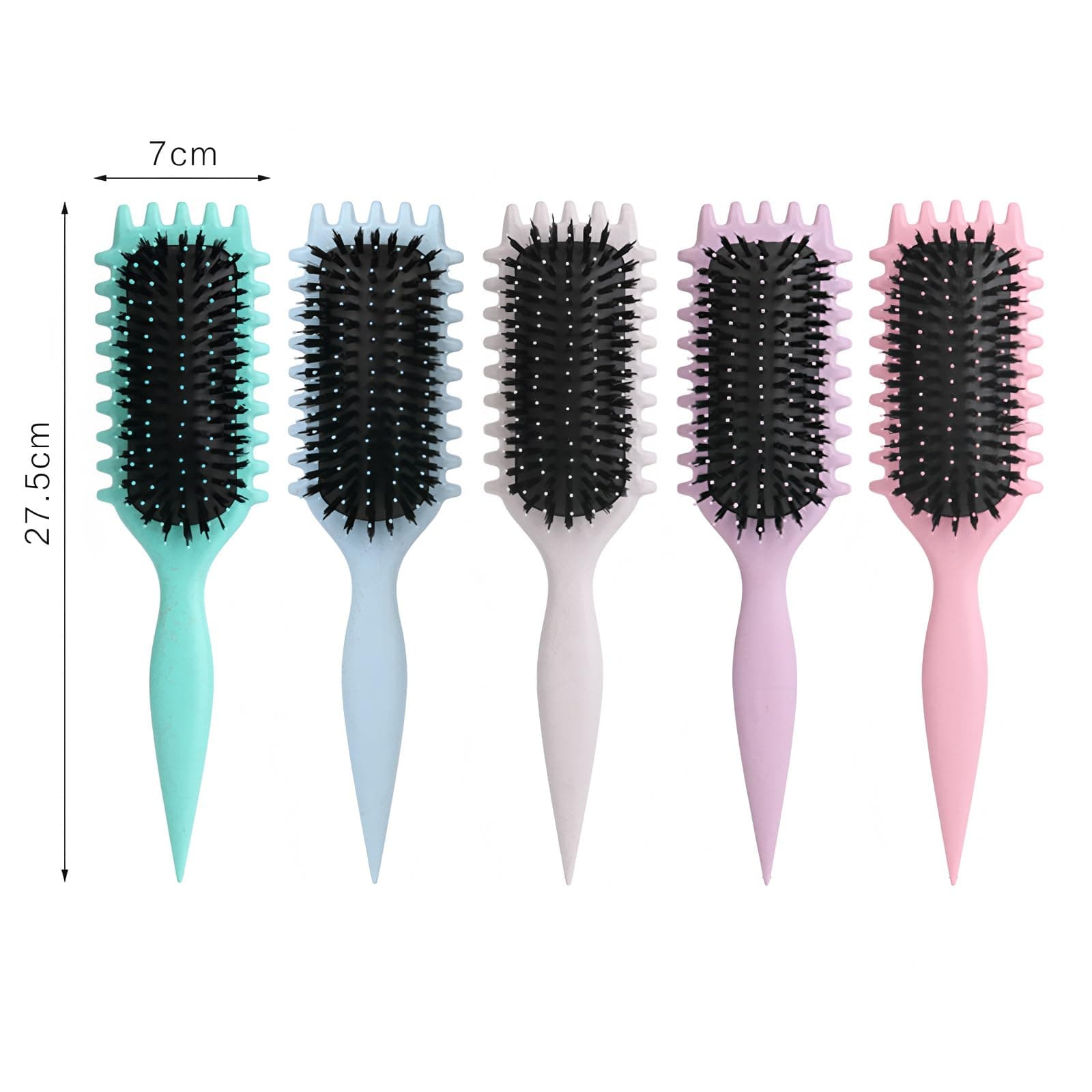 New Curly Hair Brush, 2025 Newest Brush Less Pulling Styling Brush for Men and Women, Curl Brush,Boar Bristle Hair Brush Styling Brush for Detangling (Pink) thumbnail 2