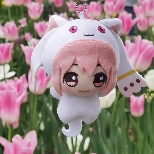 YLEAFUN Anime Plush Kaname Madoka Figure Soft Stuffed Throw Pendent Figurine Cute Bags Charm Keychain Gifts 10cm thumbnail 4