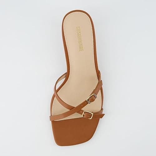 CUSHIONAIRE Women's Milan Kitten Heel Sandals +Memory Foam, Wide Widths Available thumbnail 8