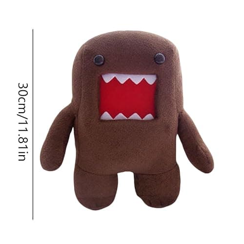 11.8" Domo Monster Plush, Funny Stuffed Figure Throw Pillows for Home Decor for Anime Fans (Brown) thumbnail 3