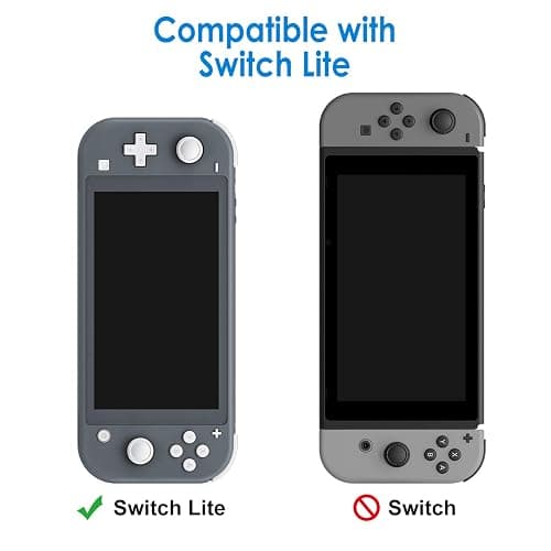 JETech Grip Case for Nintendo Switch Lite, HD Clear | Ergonomic Grip Design, Shock-Absorbing Protection, Anti-Scratch Clear Back, Slim Fit thumbnail 2