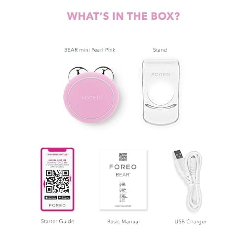 FOREO BEAR Mini Microcurrent Facial Device - Face Sculpting Tool - Firm & Contour - Reduce Double Chin - Non-Invasive - Increases Absorption of Facial Skin Care Products - Pearl Pink thumbnail 6