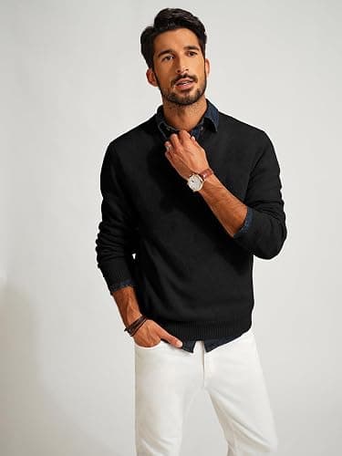 PJ PAUL JONES Mens V Neck Pullover Lightweight Wool Blend Long Sleeve Knit Sweater thumbnail 2