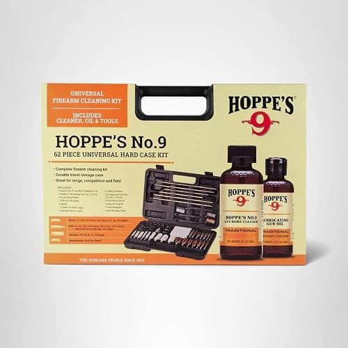 Hoppe's Deluxe Gun Cleaning Kit, 62 Piece Cleaning Kit with Oil, Brushes, Rods and More thumbnail 6