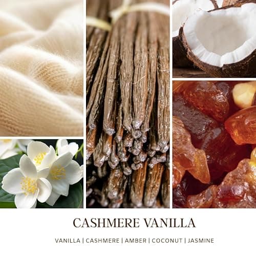 Crackling Wood Wick Vanilla Cashmere Scented Candle Natural Soy Wax 50 hrs Long Lasting Hand-Poured Highly Scented Crackle Wooden Wick Soothing Sound thumbnail 5