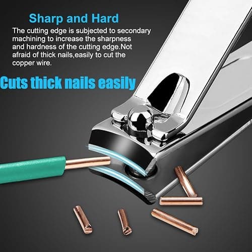 Yougai Manicure Set 18 Pieces Professional Nail Clippers Pedicure Kit Men Women, Stainless Steel Fingernail Toenail Cutters, Nail Care Grooming Tools with Leather Travel Case thumbnail 6