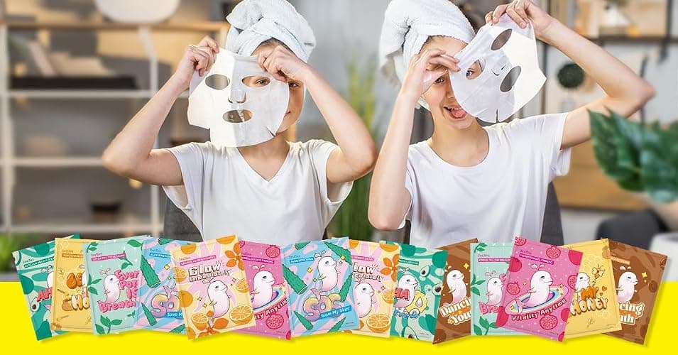 ZealSea Face Masks Skincare, Facial Masks for Women Skin Care, Sheet Masks Beauty with Natural Ingredients, Birthday Party Spa Gift for Kids Teens Girls, Hydrate and Soothe for All Skin Types 7 Pack - 7 Count (Pack of 1) thumbnail 9