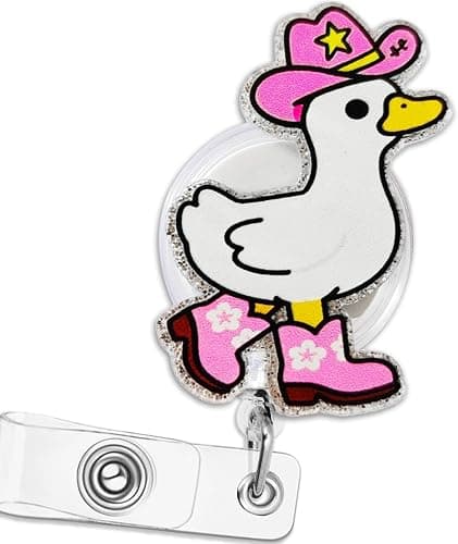 Cute Goose Badges Reels Funny Badge Holder Retractable Accessories ID Clip for Nursing Nurses Doctor Student Teacher Healthcare Medical Work Assistant MA CNA RN ER Office Gifts - Image 1