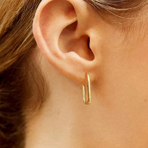 Me&Hz Gold Huggie Earrings Small Huggie Hoop Earrings for Women 14K Gold Plated Hypoallergenic Cubic Zirconia Huggies Mini Silver Hoop Earring for Women thumbnail 4