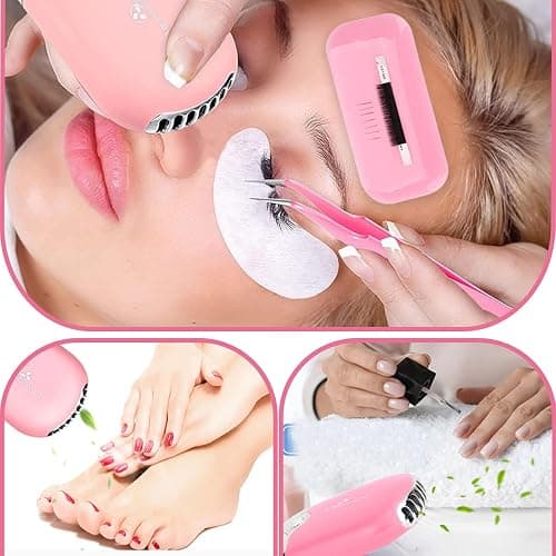 Lash Extension Kit Professional Eyelash Extensions Supplies Training for Beginners Mannequin Head Grafting Lash USB Fan Lash Shampoo Brush Spraye 0.07D Curl Mix 8-15mm Practice Eyelash Strips thumbnail 8