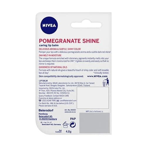 NIVEA Lip Balm, Pomegranate Shine, 4.8g thumbnail 7