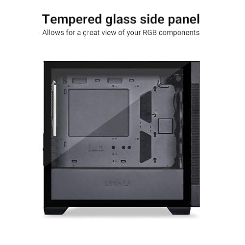 LIAN LI High Airflow Micro ATX PC Case, RGB Gaming Computer Case, Mesh Front Panel Mid-Tower Chassis with 2x140mm ARGB PWM Fans Pre-Installed, Tempered Glass Side Panel (LANCOOL 205M MESH, Black) thumbnail 5
