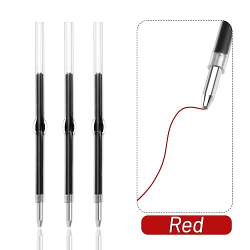 jiebor 100Pcs Beadable Pens Refills Ballpoint Pens Refills Red Ink 1.0mm for Plastic Bead Pens Students Teacher Gift Office School Supplies 2.44 Inch thumbnail 4