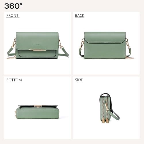 Roulens Small Crossbody Bag for Women,Cell Phone Purse Women's Shoulder Handbags Wallet Purse with Credit Card Slots thumbnail 4