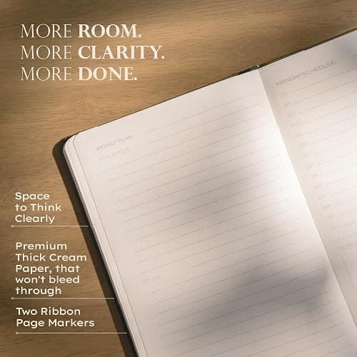 Anecdote Daily Planner w 2026-2027 Calendar, Start Anytime 26 Weeks Undated | 1 Page per Day | 8.5" x 5.2" | Hardcover To-Do List Organizer, Plan Your Success, Achieve Productivity Goals thumbnail 3