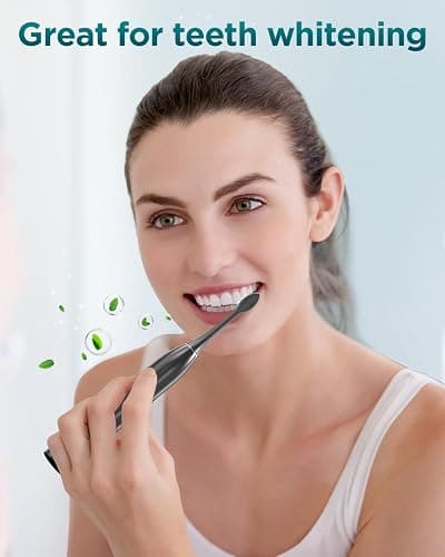 Rtauys S5 Upgraded Sonic Electric Toothbrush for Adults and Kids Ages 12+ with 8 Brush Heads, IPX7 Travel Toothbrush with Case, 2.5 Hours Charge for 120 Days, 5 Modes with Built-in Smart Timer Black thumbnail 7