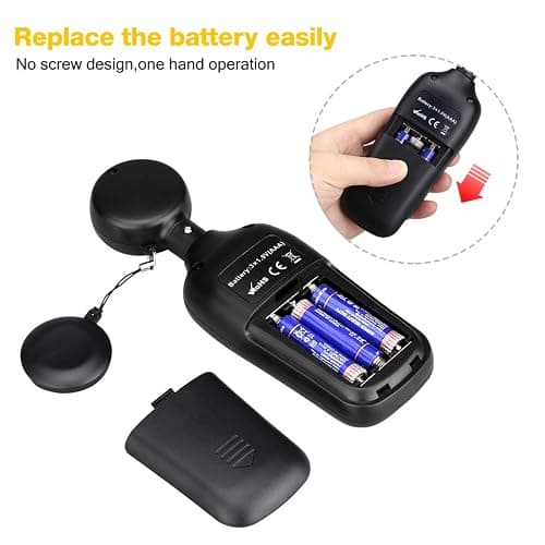 Light Meter Digital Illuminance Meter Handheld Ambient Temperature Measurer, Range up to 200,000 Lux, Luxmeter with 4 Digit Color LCD Screen thumbnail 4