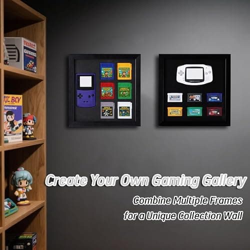 Acrosia Game Console Display Frame Compatible with Nintendo Game Boy Advance – Storage and Display Case for GBA Console and 6 Cartridges (GBA Display Frame) thumbnail 6